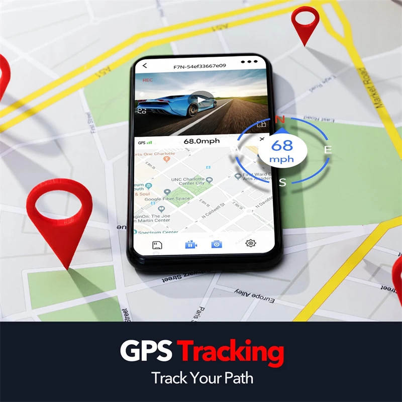 4K Dash Cam Mini Camera Recorder GPS Wifi 24H Parking Dual Lens 1080P Black Box Car DVR Video Camera Night Vision Driving