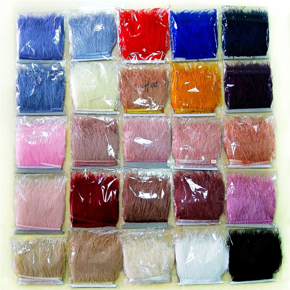 10-15 6-8 Wholesale 15-18 cm ostrich feathers fringe for Handbags Garment