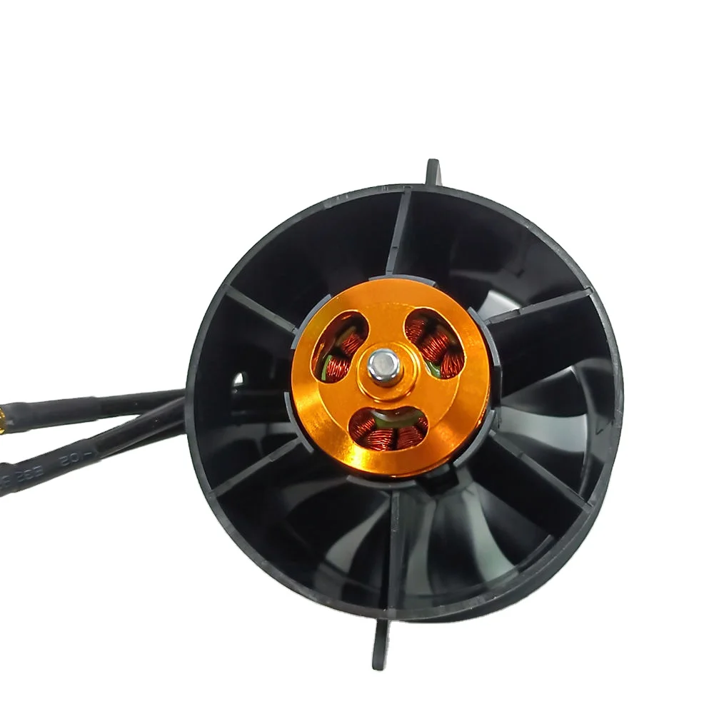 Hot Sales Qx-Motor Qf3027 70Mm Edf With 2200Kv Brushless Motor And 12 Blades Ducted Fan For Rc Plane Kits