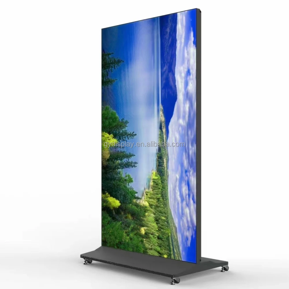 Wholesale High-Quality Lcd Screen Advertising Machines 65 inch full screen Mobile vertical advertising machine