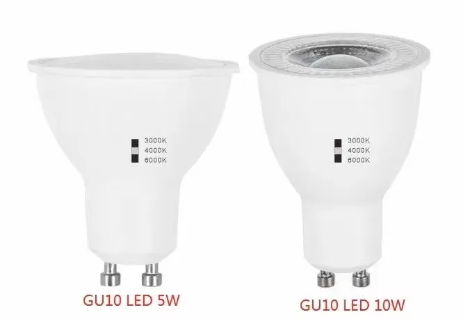 3 cct setting GU10 GU5.3 led spotlight with slide 3 colors switch lamp 3in1 CCT change GU10 bulb 5w 7w