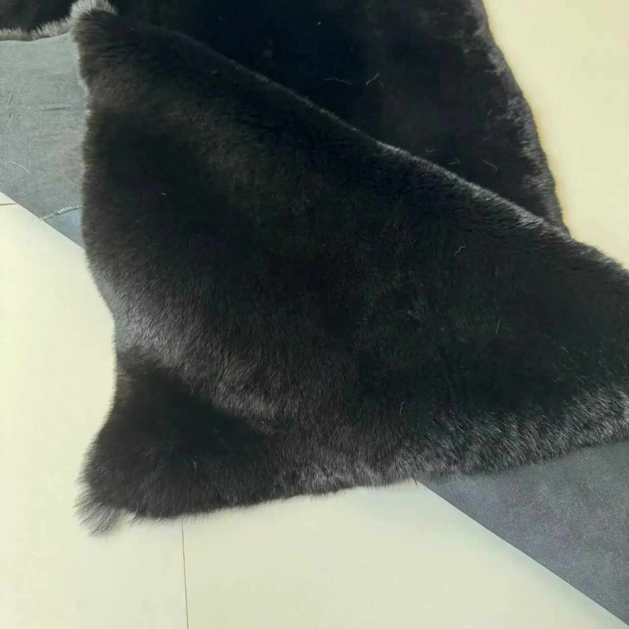 Factory dyed Chinchillar rabbit fur plate for coat Wholesale rex rabbit fur plate