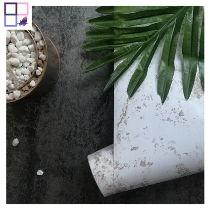 Modern removable wall sticker peel and stick panel tiles waterproof marble stone film foil for bathroom