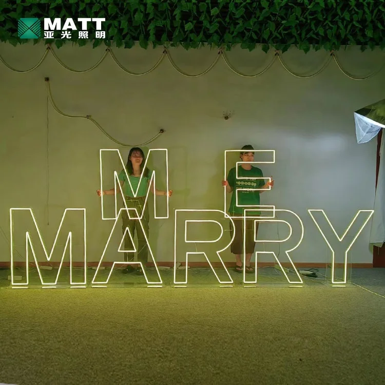 Matt Dropshipping 1FT 2FT 3FT 4FT Custom A to Z RGB light up letters neon sign for party supplies