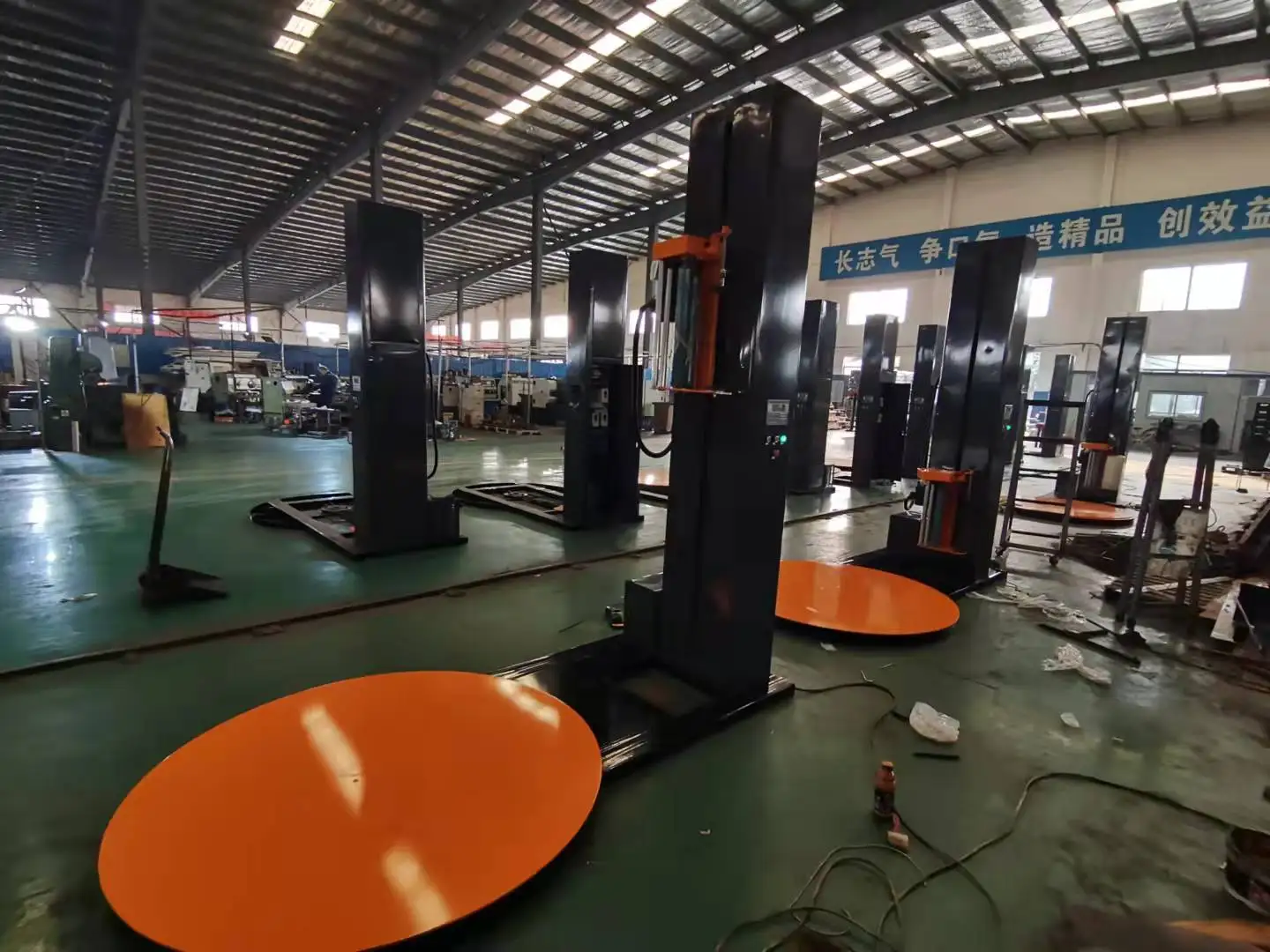 electric motor 220V chinese automatic luggage pallet wrapping machine