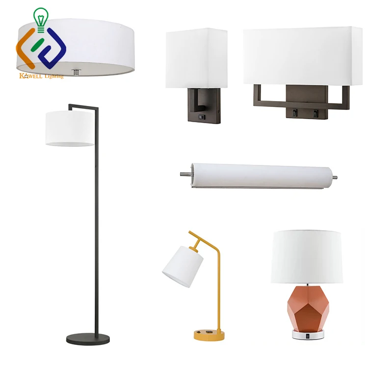 Hampton Inn Living Room Bedroom Bedside Hotel Lamparas Headboard Lamp Decorative Hospitality Light Decor Lighting Table Lamp