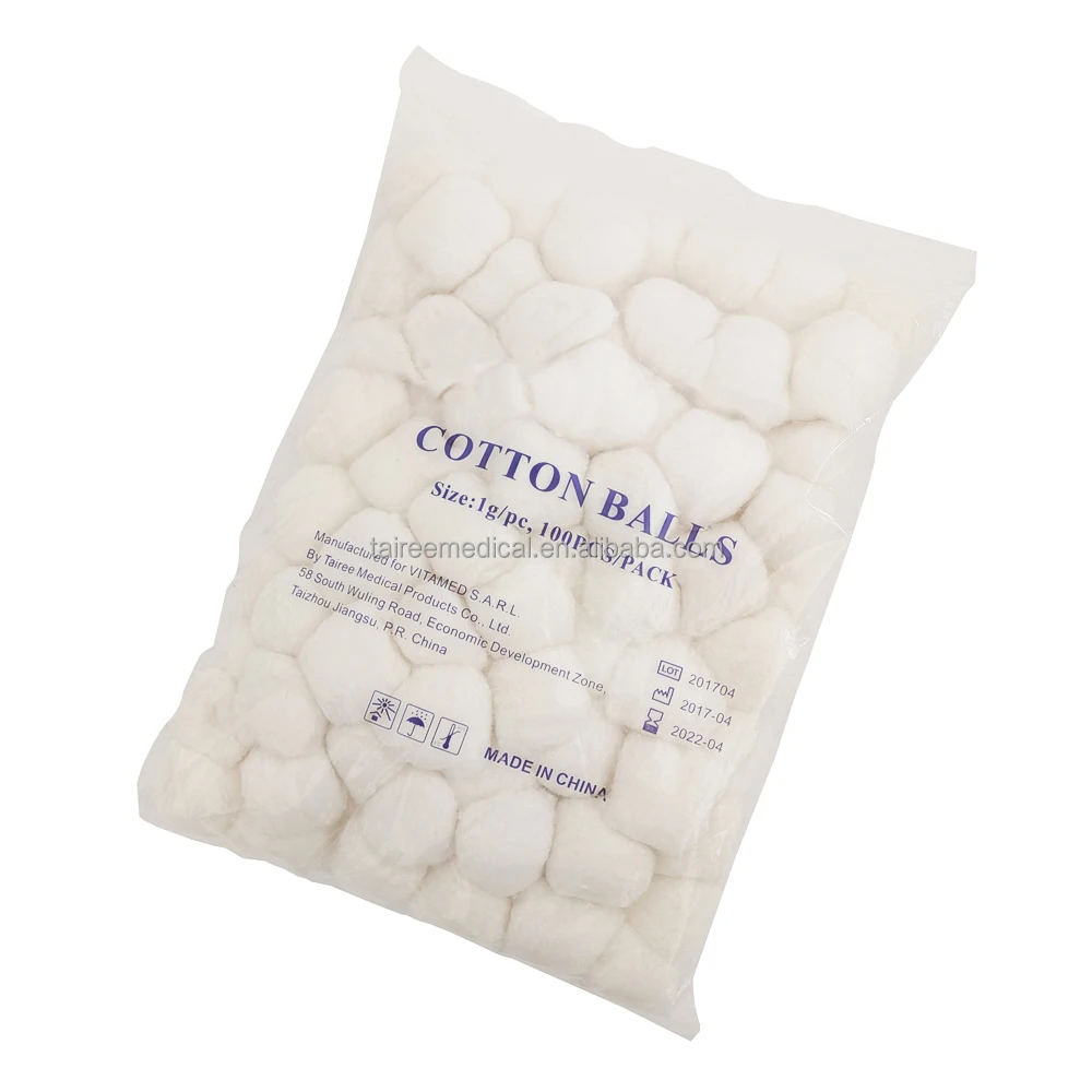 No esteril color blanco premium aborsorbente torulas de algodon
