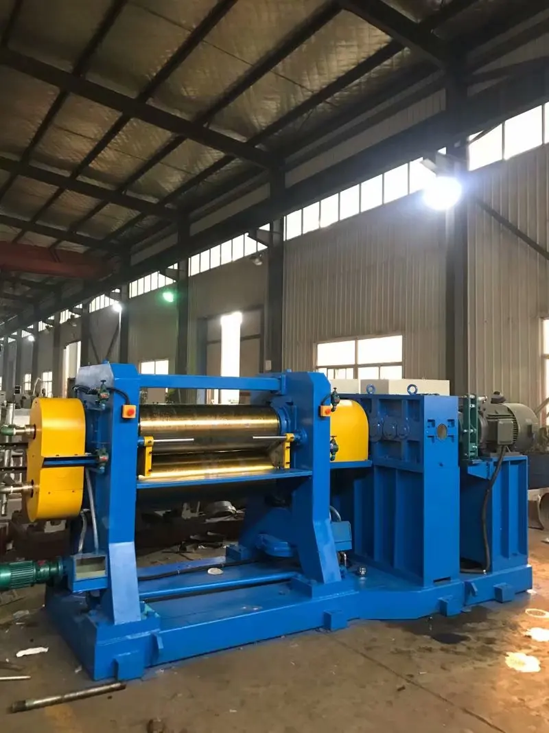 four roll rubber calender machine / rubber conveyor belt calendering line
