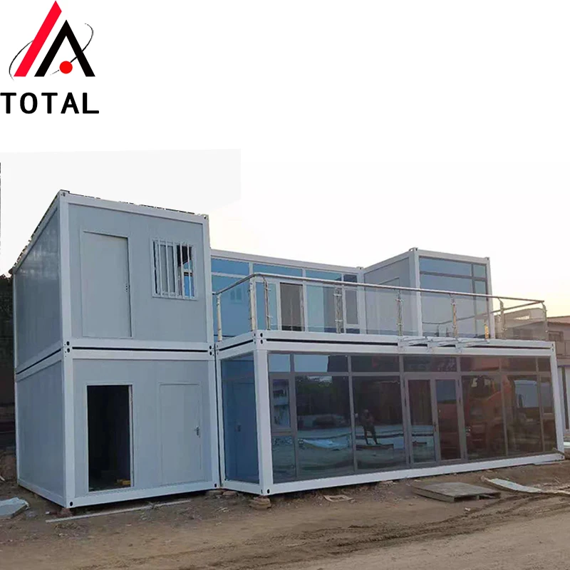 Packaging Prefabricated Store with Containers Insulated Demountable Estate Strong Build Real Container House