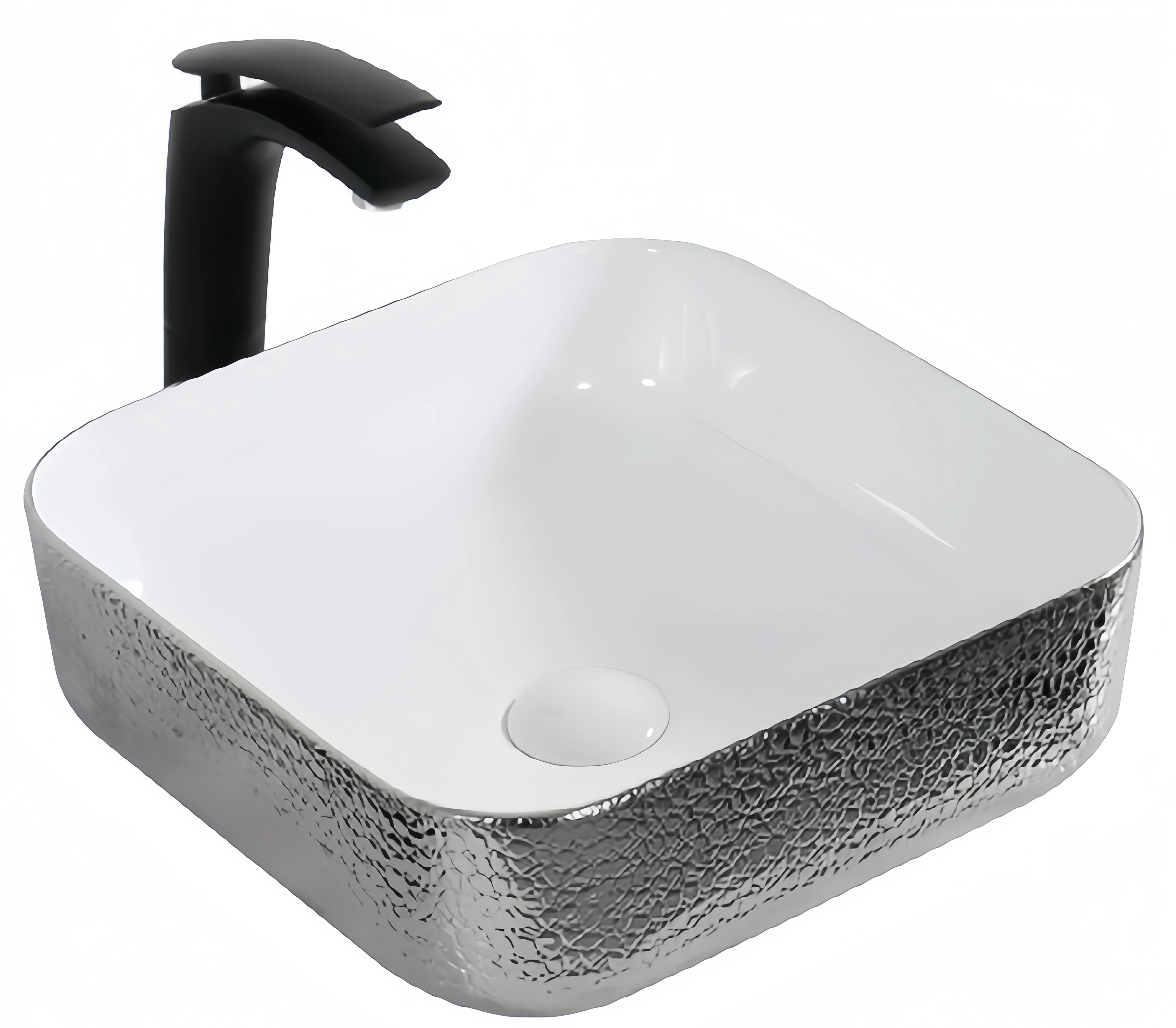 Luxury Rectangular Oval Ceramic Basin Sink Colorful Top Mount for Bathroom for Hand Wash or Countertop Use