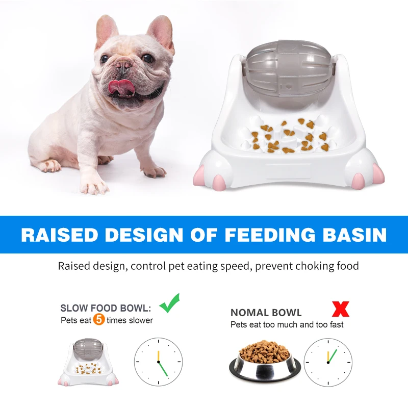 
Patent Products Free Sample Pet Supplies Wholesale Pet Bowls Feeder Cat Dog Slow Feeder Bowl 