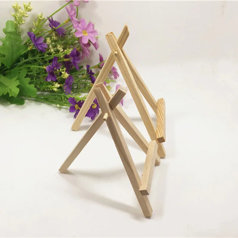 Decorative small easel mini triangle bracket wood decoration display ornaments