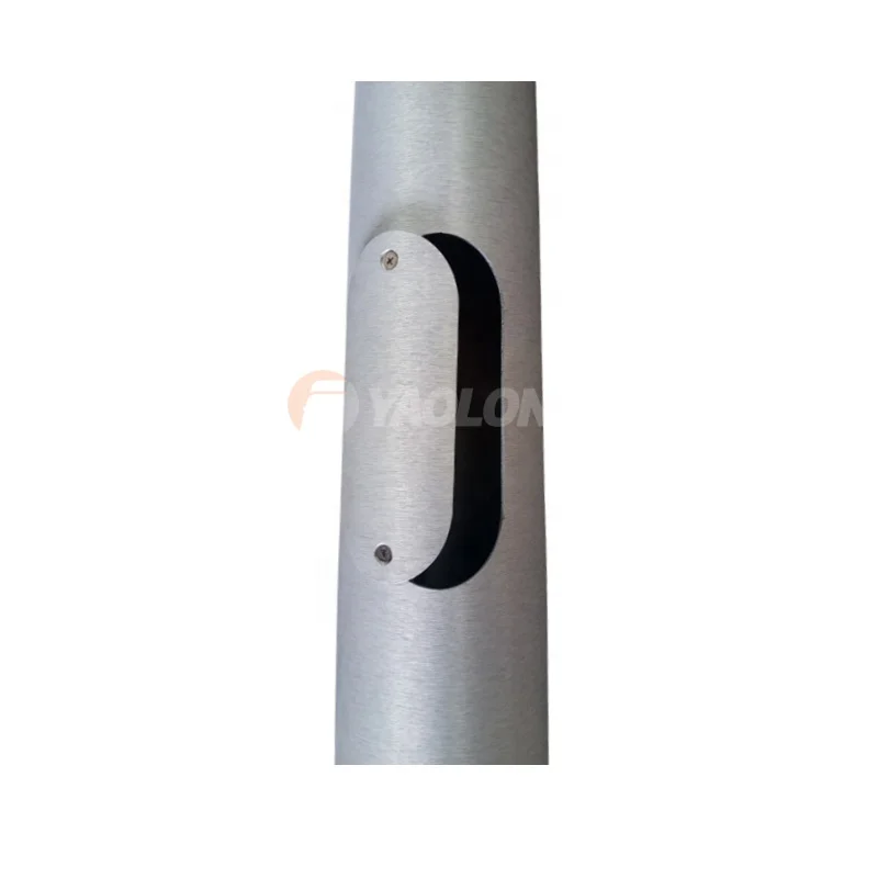 Round Conical Satin Brushed Folding Street Lighting Pole Price/Led Street Light Pole/Street Light Column Foundation