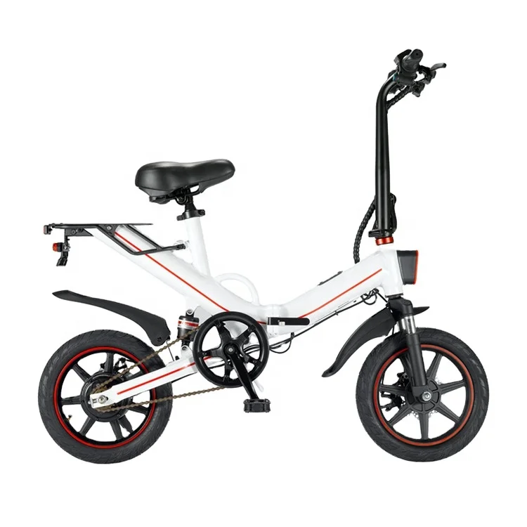 U.S. Warehouse Excider V5 Folding Mountain Electric Bike Full Suspension 14 Inches 500W 48V 15AH Black E-bike