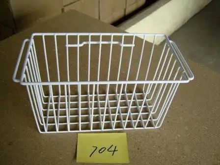 Refrigerator Spare Parts White Wire Mesh Freezer Basket