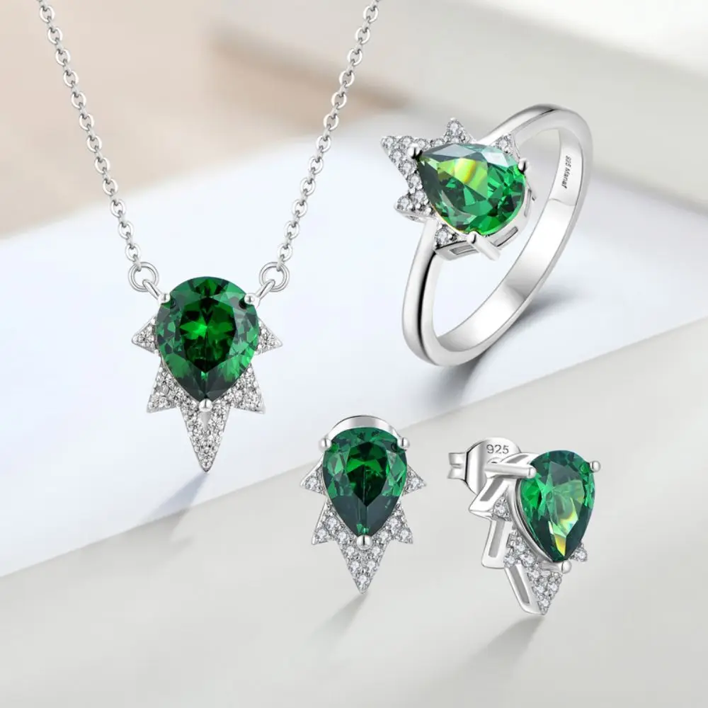 Rings For Women Drop Style Engagement 925 Sterling Silver Ring Wedding Jewelry