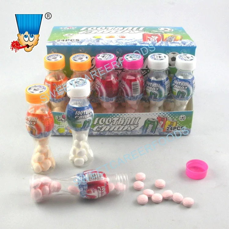 World Cup Bottle With Football Pressed Candy Toys