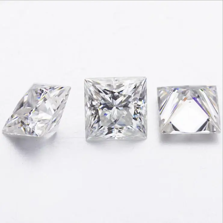square shape moissanite princess cut moissanite 1ct on sale