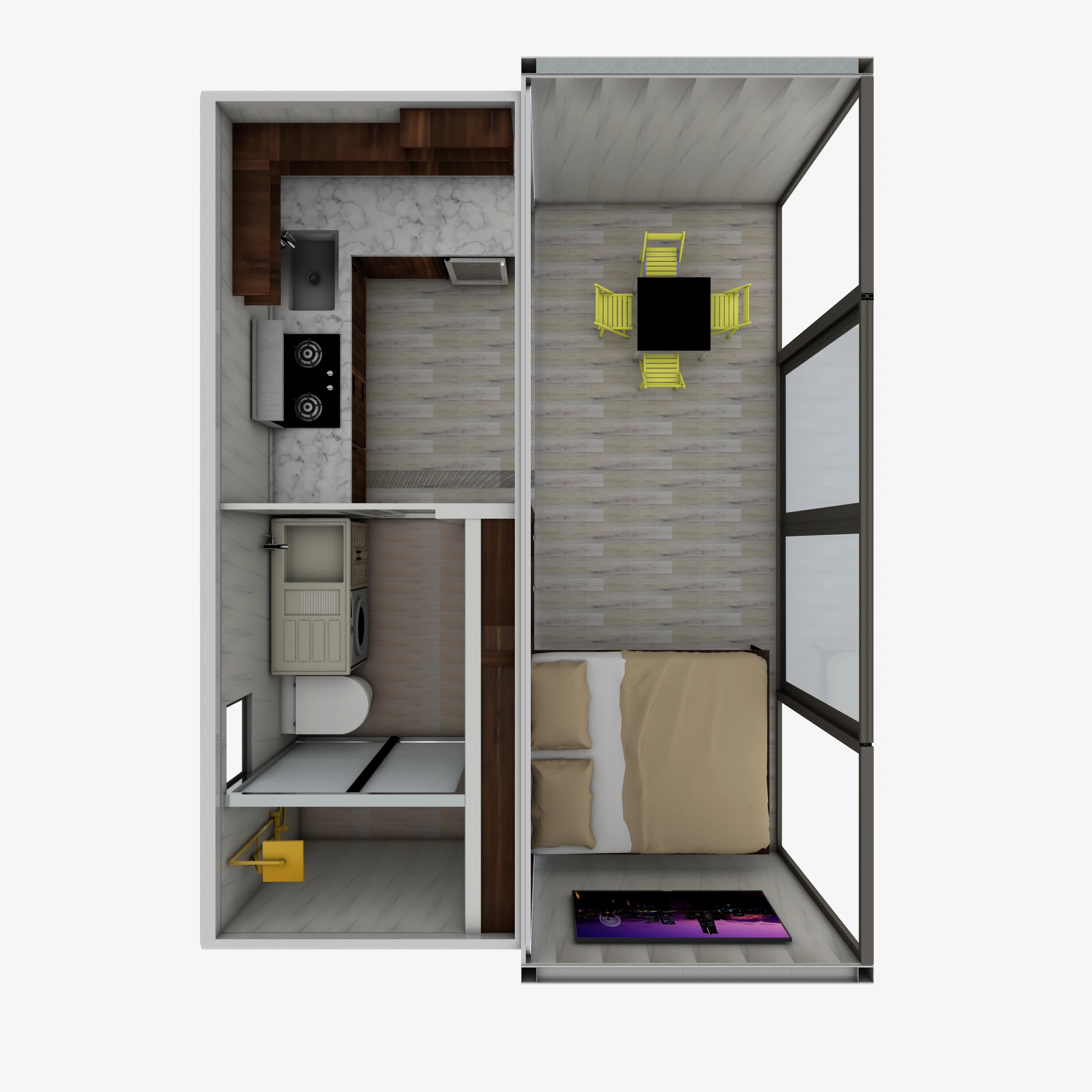 
2021 Longhe Ready House Prefabricated Popular Prefab Container Home Customized Tiny House with Factory Price 