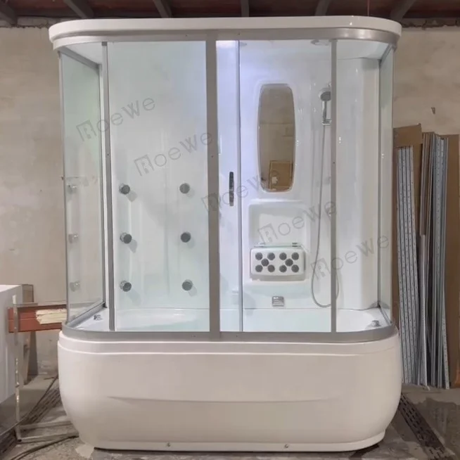 Luxury Showers Bathroom Steam Box Indoor Cabins Style Shower Rooms w Massage whirlpool Bathtub in