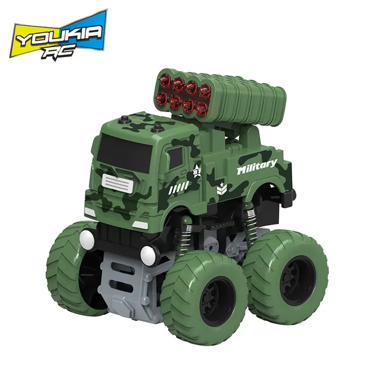 Big wheel friction toy vehicle inertial military vehicles  army missile rocket transport car 12pcs Set Collection Toys For Child