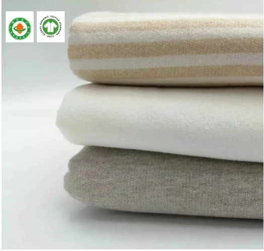 Organic natural colored cotton yarn brown cotton green cotton organic fabric organic fabric knitted hoodie sweatshirt fabric