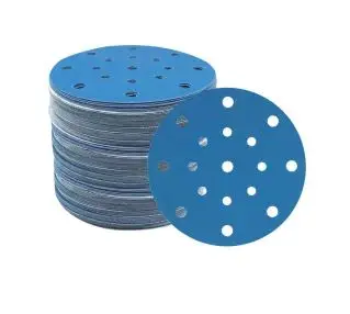 Blue 150mm Sand Paper Abrasive Disc With Hook and Loop Backing for Metal Wood Polishing Round Shape Customizable OEM Options
