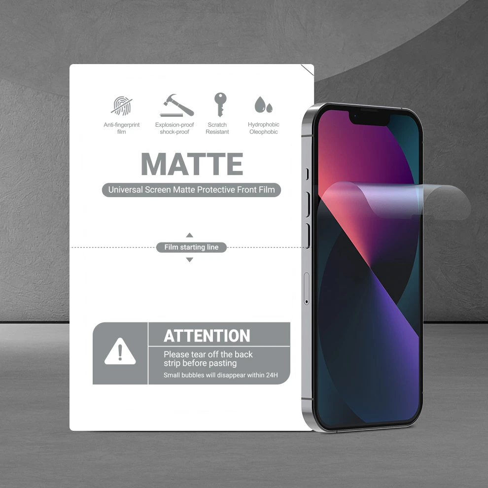 Matt Anti glare 120x180mm  explosion-proof mobile phone screen protector hydrogel tpu film materials for cutting plotter