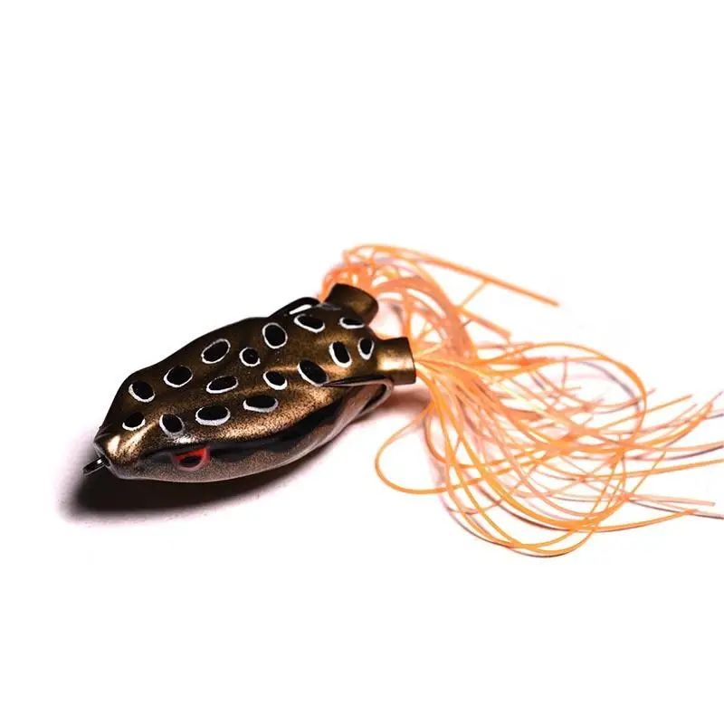 17G 6.5cm Frog Fishing Lure Silicone Soft Bait Thunder Frog Toad Double Hook Sequins Modified Double Color Silk Frog