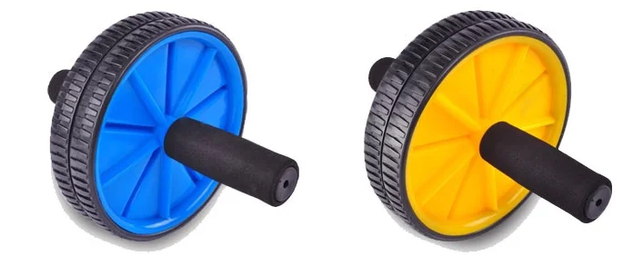 Factory Direct Sale Home Fitness Abdominal Workout Abs Wheel Double Plastic Wheels Ab Roller