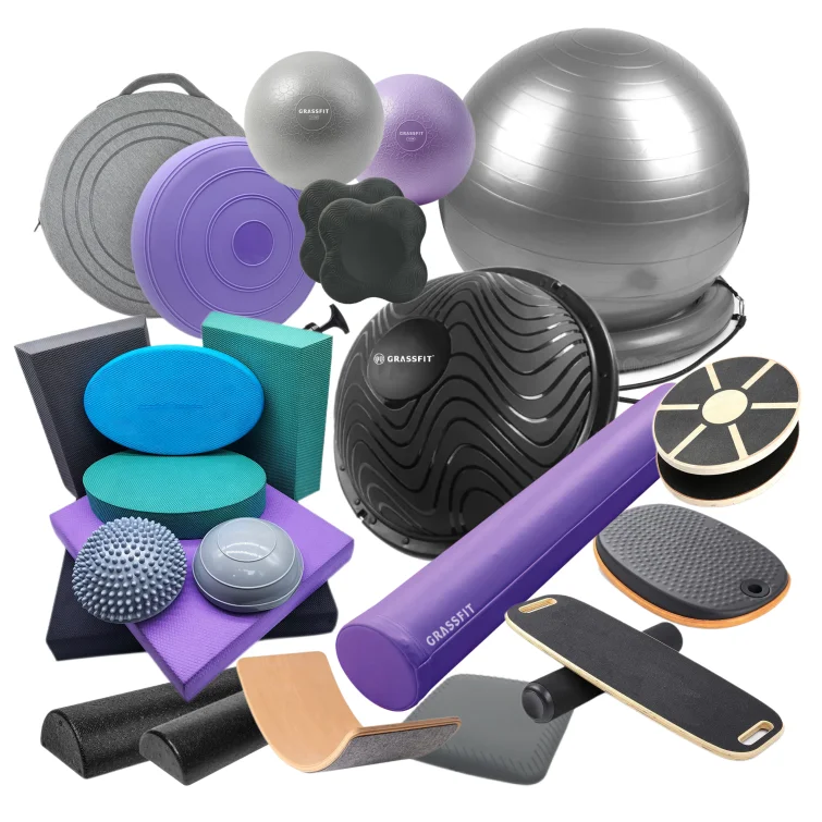 GRASSFIT Yoga balance training accessories disc Pad board ball trainer for Core stability exercise  physiotherapy Plantar fascia