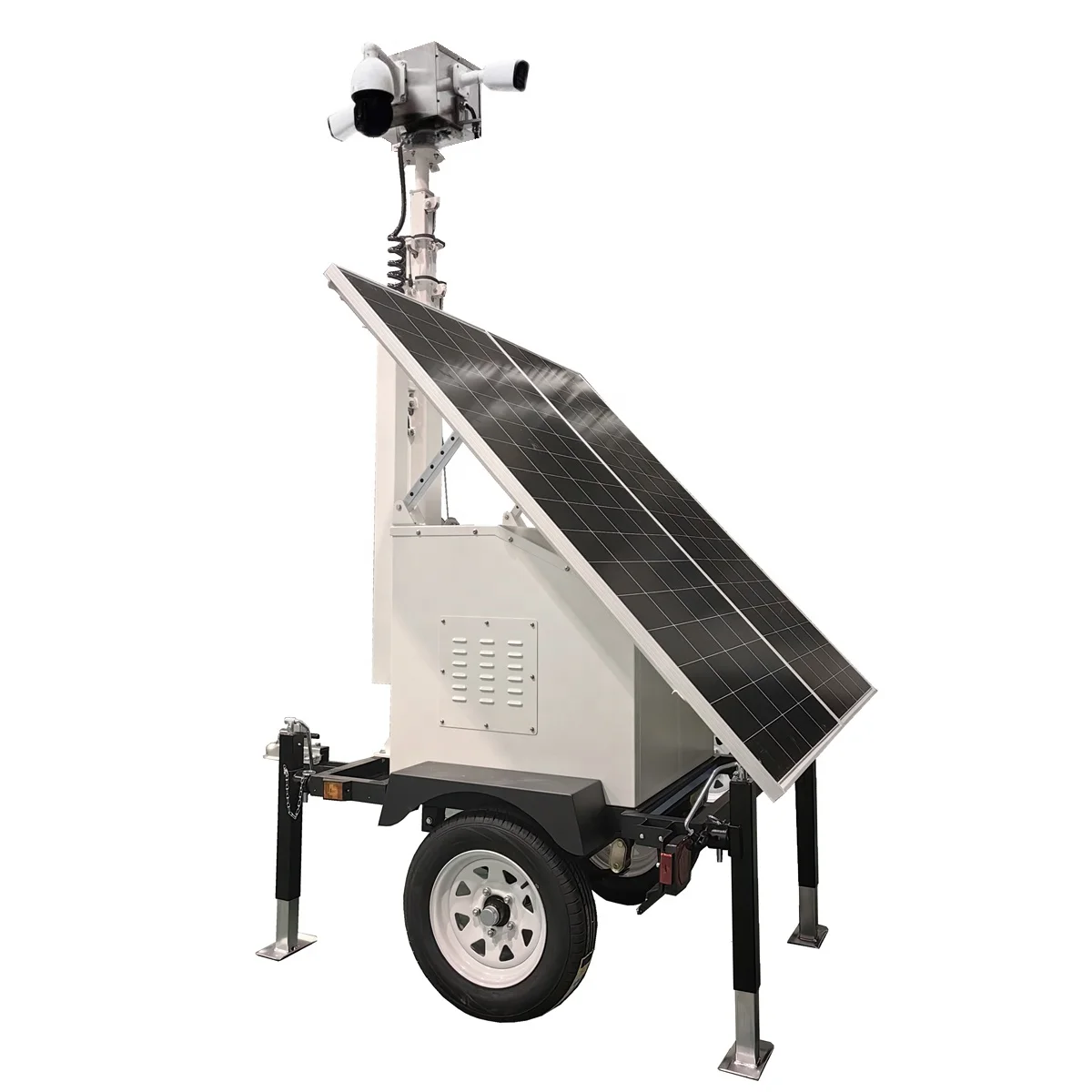 Мобильный трейлер CCTV мобильный безопасности с 6 м ручной мачтой для аварийно-спасательного мониторинга