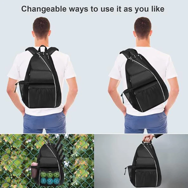 suppliers customizable men usa black canvas oxford sport pickleball backpack stylish women waterproof sport bag backpack 2023