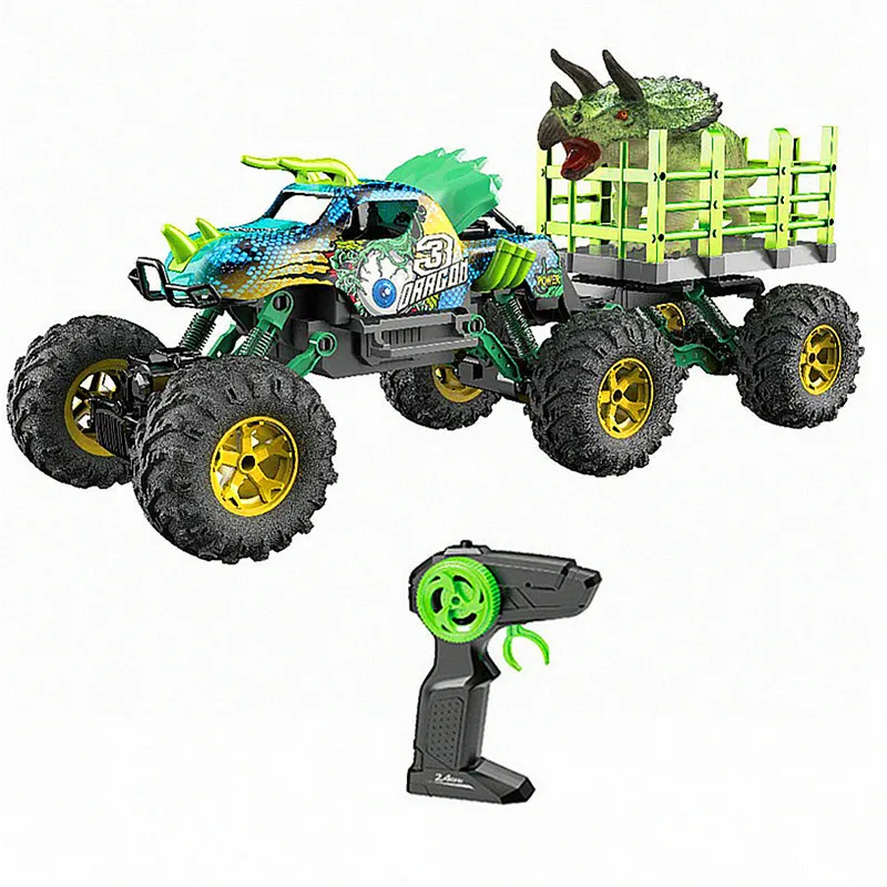 4WD Electric Rc Car Toy 1:14 Remote Control Rc Monster Truck With Dinosaur