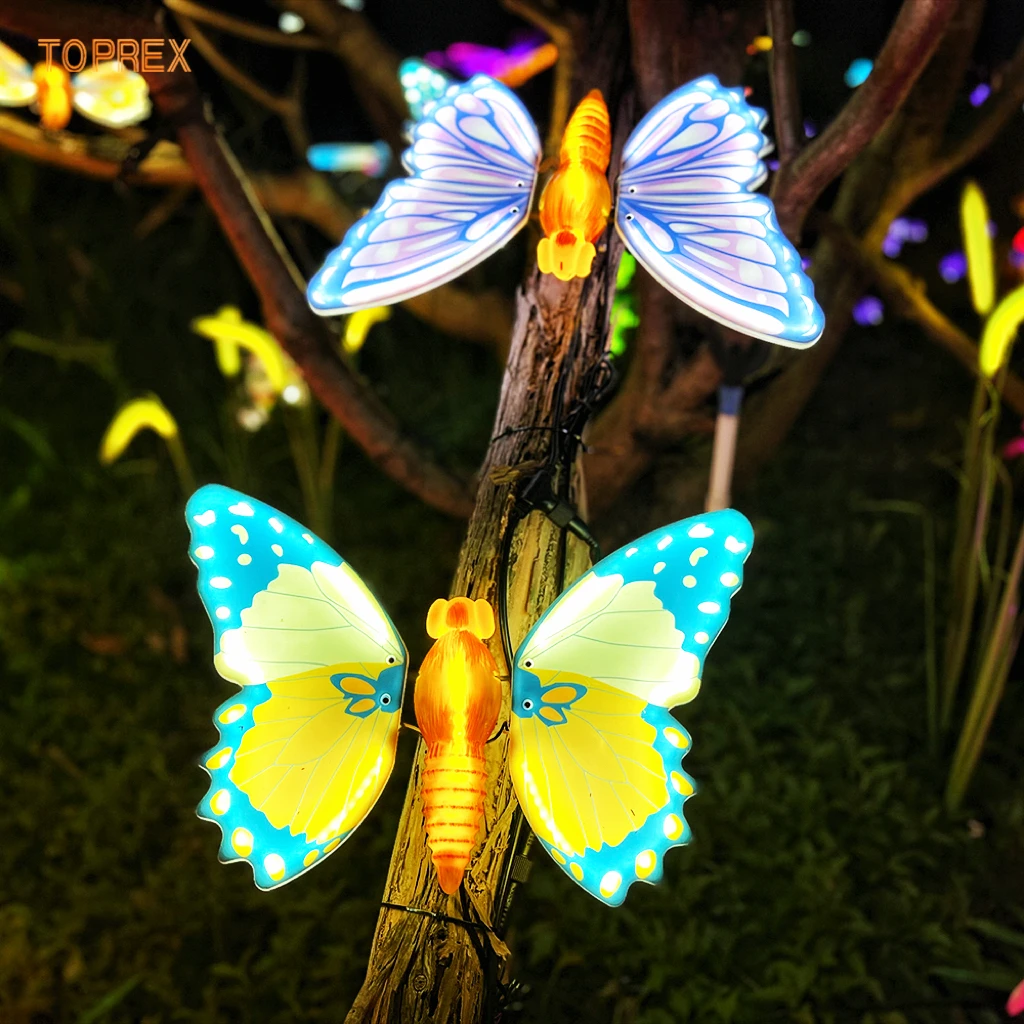 2024 Hot Selling Products Landscape Lighting Simulation Dynamics Motif Moving Butterfly Led For Garden Yard Decoration