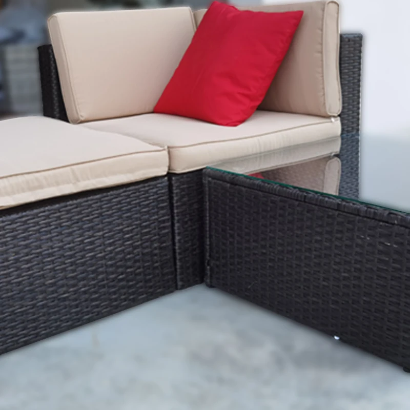 In store leisure rattan furniture outdoor hotel garden corner sofa modern furniture