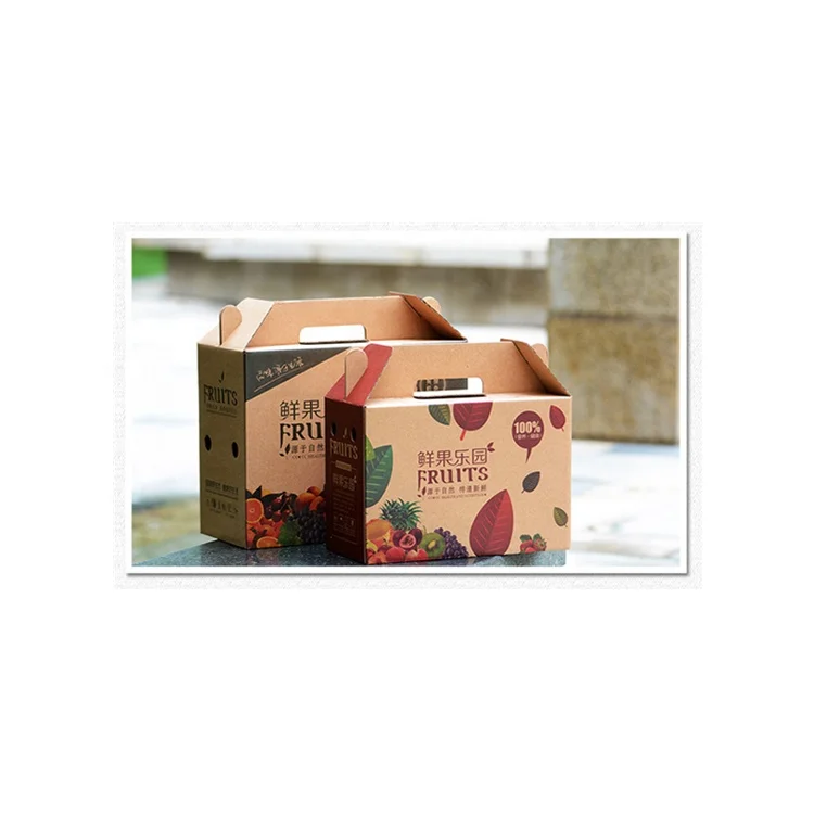 
Vegetables Package Cardboard Carton Boxes Dry Clamshell Packaging For Citrus Fruit 