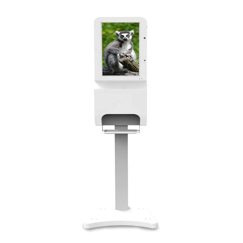 21.5-inch LCD digital hand sanitizer advertising machine and face recognition temperature detection