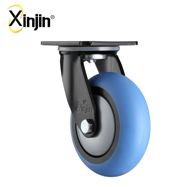 8 inch double ball bearing TPR medical caster wheel with side brake