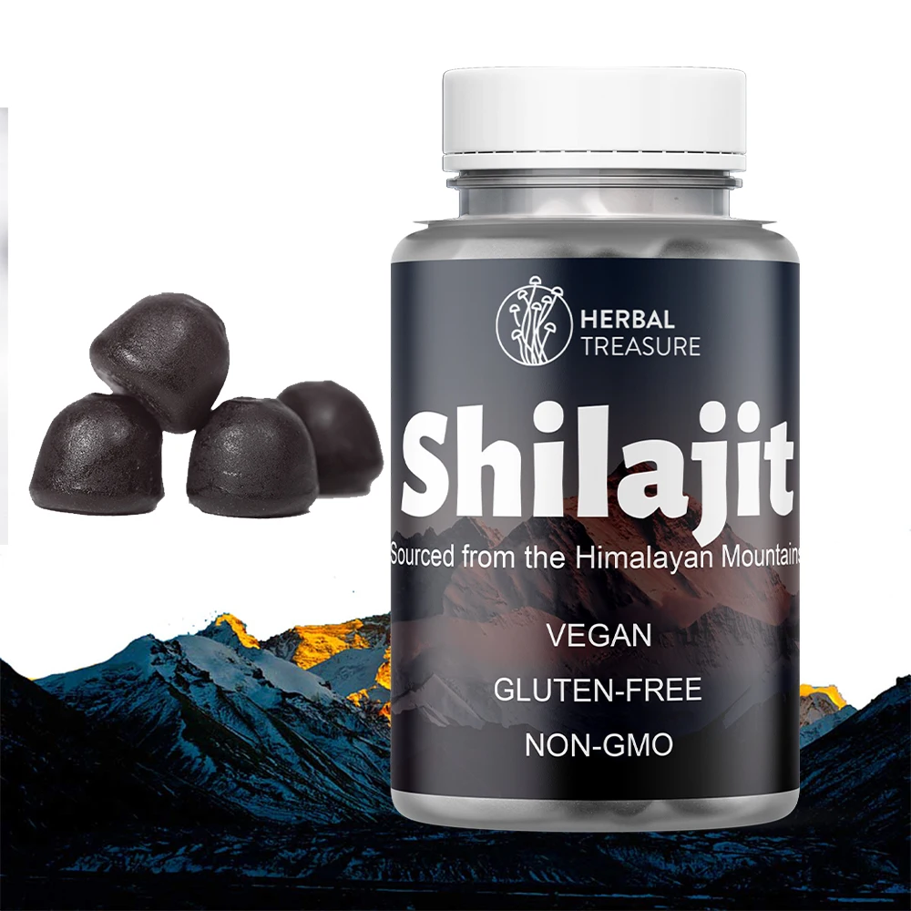 Factory Price Shilajit Gummies 60 Count for Men & Women Himalayan Pure Shilajit Gummies Delicious Vegan Flavor
