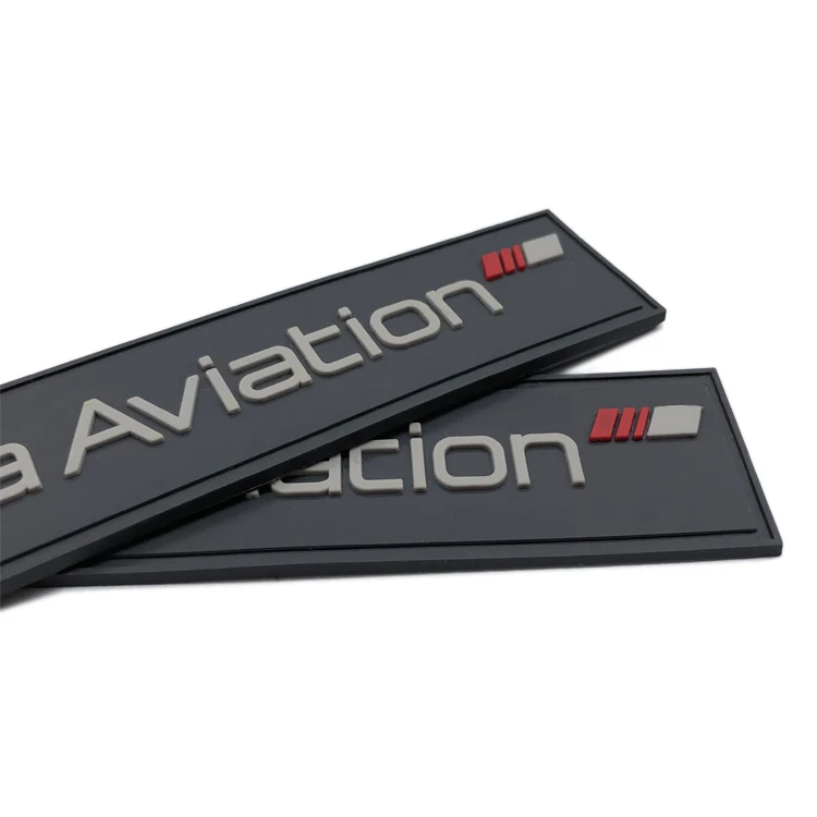 Custom Plastisol PVC Patch With Hook And Loop Backing