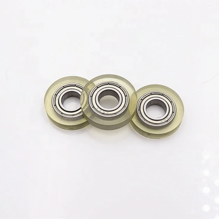 Polea ball bearing 688zz 2rs PU coating soft roller pulley wheels for sliding door cabinet PU roller 8*22*5mm