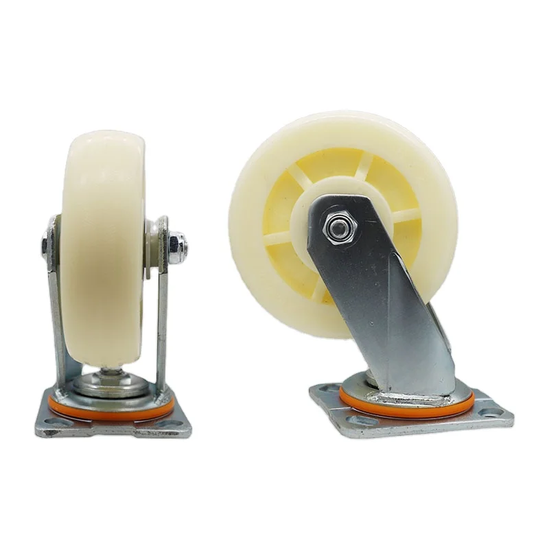 200x50 Strong Impact Resistance Smooth Flat Plate wheel universal adjustable swivel wheels for trolleys