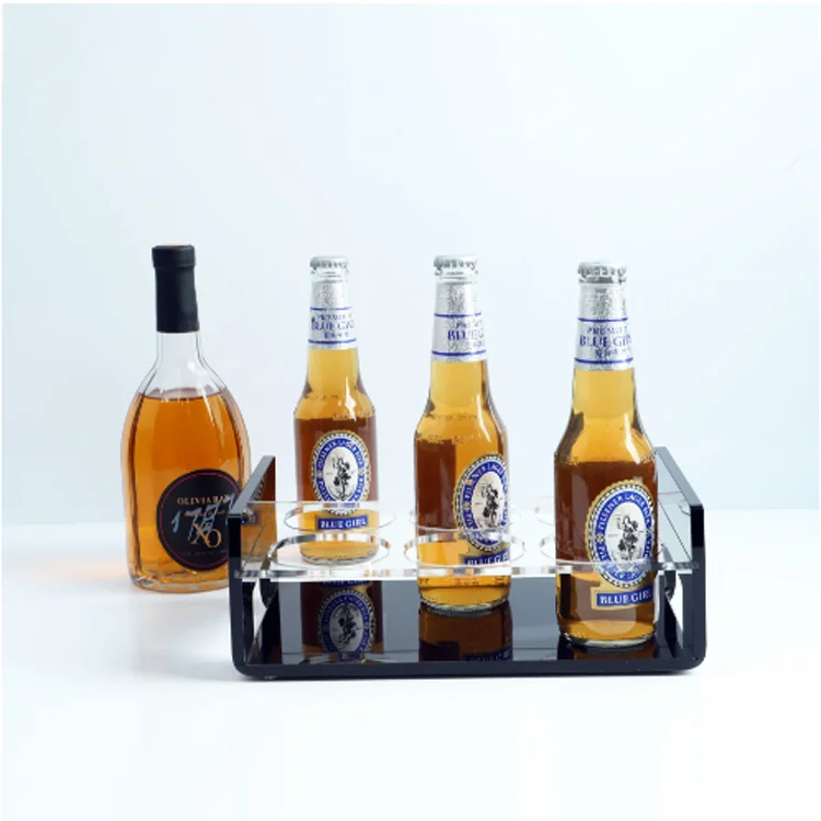 Manufacturer custom new acrylic wine rack business super bar display stand night clue wine acrylic display case