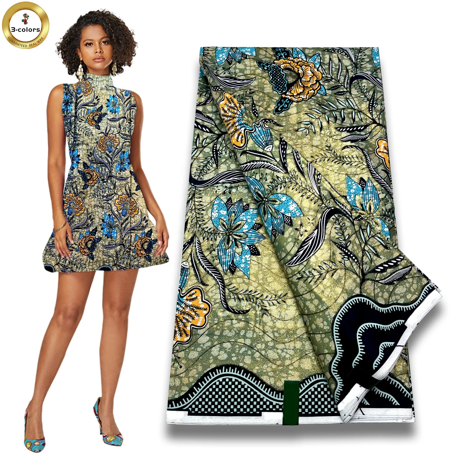 100% хлопчатобумажная восковая ткань высокого качества, золотой песок, воск для свадьбы