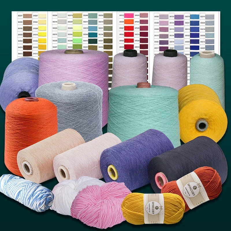 Hengtai 37 Years Factory Wholesale  dyeing and raw white Acrylic Yarn for Knitting and Crochet