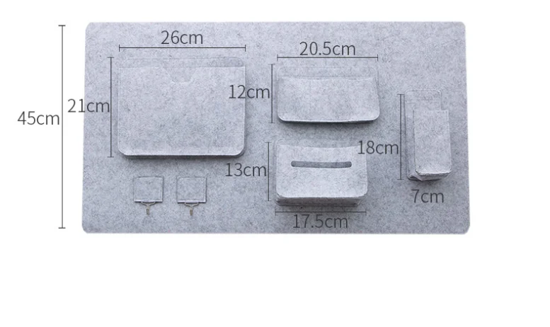 New fashion creative Wall-mounted living room wall storage dormitory home wall decoration self-adhesive felt organizer