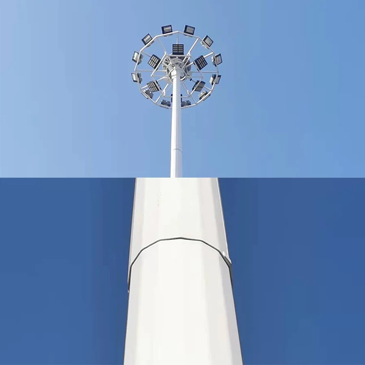 Chinese factory customized 15m 18m 20m 25m 30m 35m 40m hot-dip galvanized new 30 meter high pole light stadium high mast