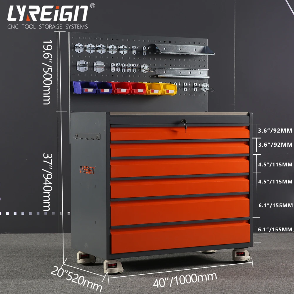 Six-drawer heavy-duty CNC tool cart workbench operation table special marble for machining center cnc workbench