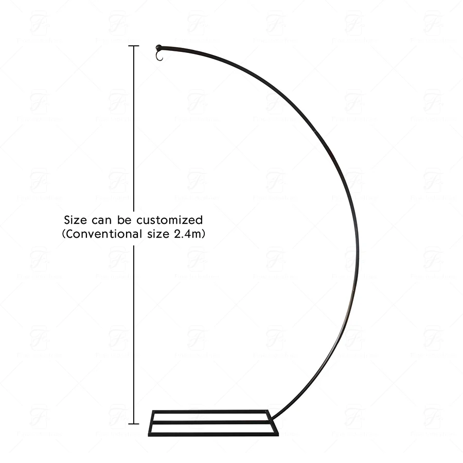 Crystal Chandelier Bracket Metal Iron Semicircle Frame For Outdoor Wedding Table Decoration